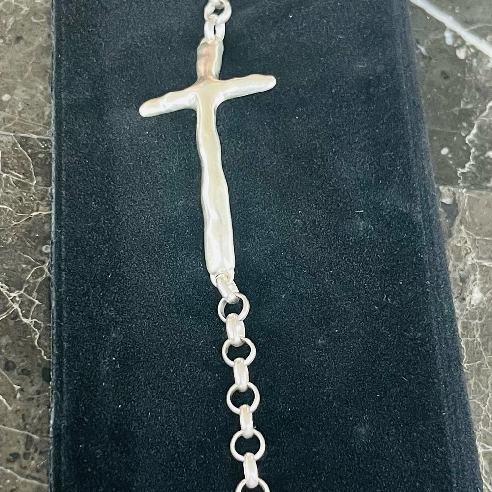 Silpada Silver Cross Chain Bracelet